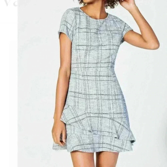 Speechless Dresses & Skirts - Speechless Woven Dress Fit and Flare Womens Junior Medium Black White Teal Plaid